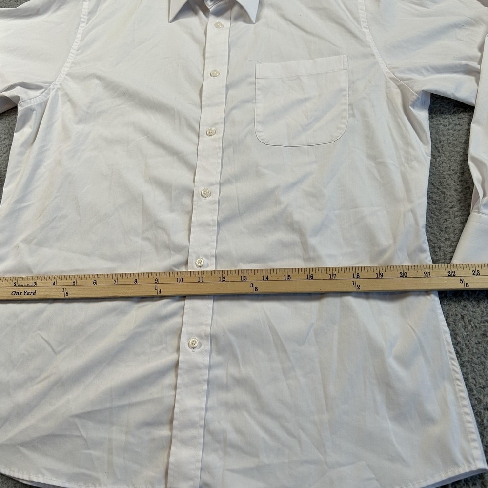 LIM'S TAILOR Shirt Mens Large White Dress Button Front Long Sleeve Pocket Formal - Picture 11 of 14